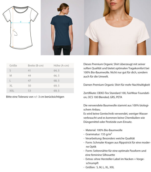 Liebe Digga.  - Damen Organic Melange Shirt – Bild 3