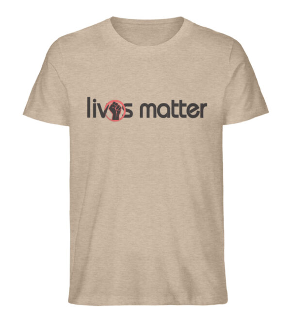 Lives Matter - Schriftzug in schwarz - Herren Organic Melange Shirt-6931