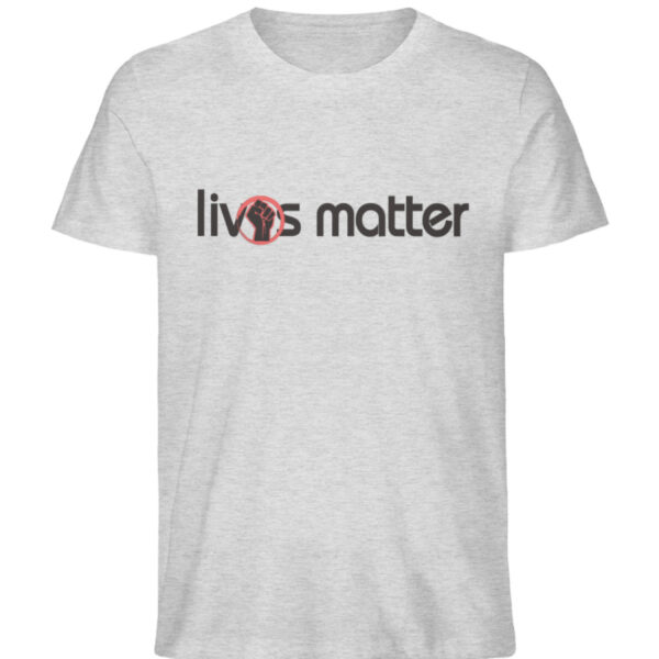 Lives Matter - Schriftzug in schwarz - Herren Organic Melange Shirt-6892