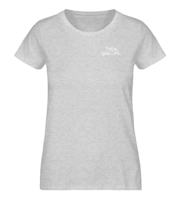 liebe gewinnt. - white  - Damen Organic Melange Shirt – Bild 2