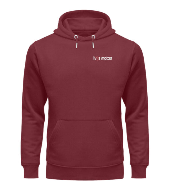 Lives Matter Logo in weiß - Unisex Organic Hoodie-6883