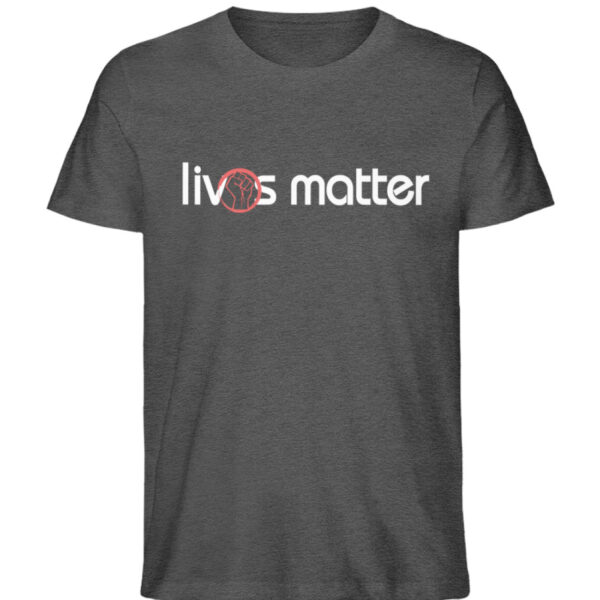 Lives Matter - Schriftzug in weiß - Herren Organic Melange Shirt-6898