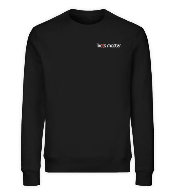 Lives Matter Logo in weiß - Unisex Organic Sweatshirt-16