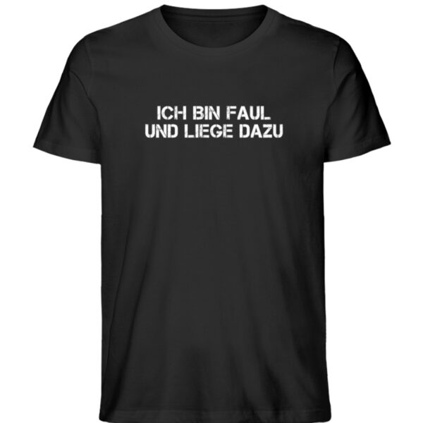 Ich bin faul und liege dazu - Herren Premium Organic Shirt-16