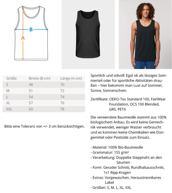 Ich könnte kotzen - Herren Organic Tank-Top – Bild 4