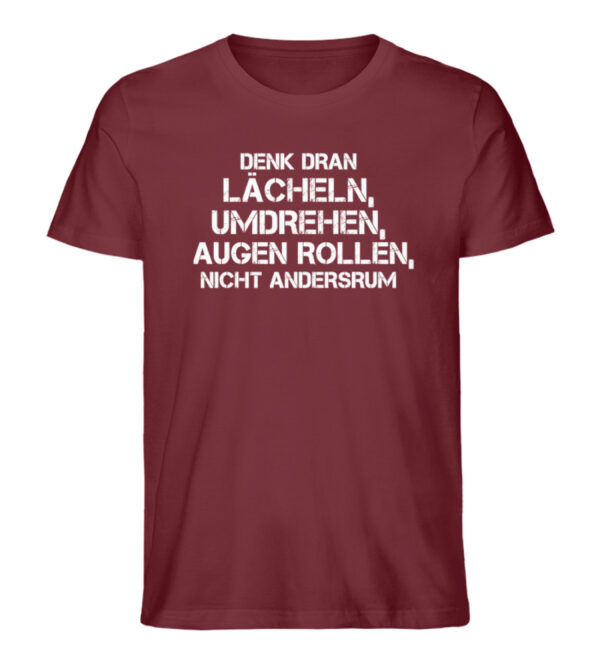 Lächeln, umdrehen, Augen rollen - Herren Premium Organic Shirt-6883