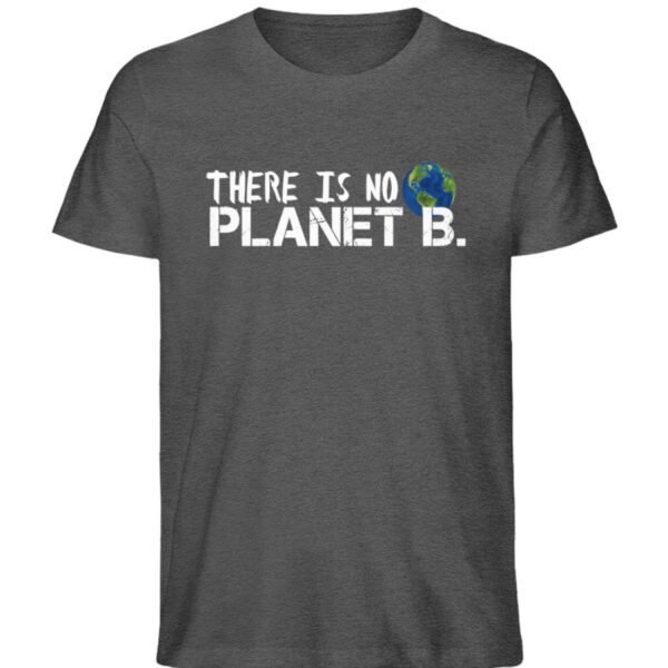 There is no Planet B. - Herren Organic Melange Shirt-6898