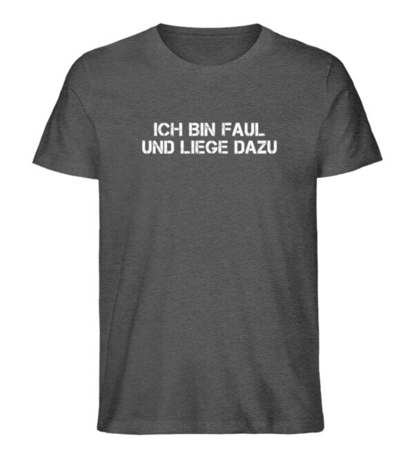 Ich bin faul und liege dazu - Herren Organic Melange Shirt-6898