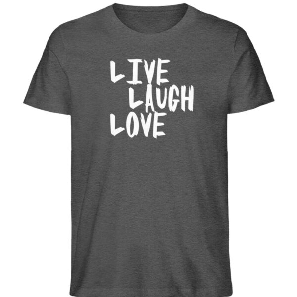 Live, Laugh, Love - Herren Organic Melange Shirt-6898