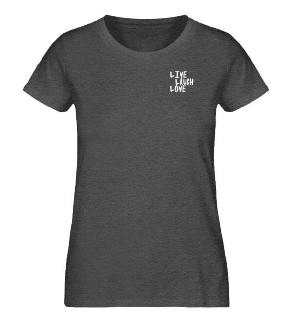 Live, Laugh, Love - Damen Organic Melange Shirt-6898