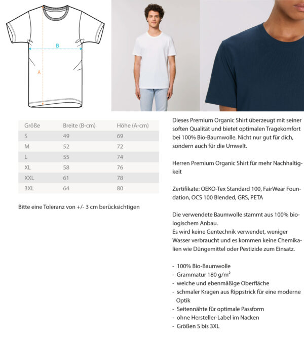 Proud to be Vegan  - Herren Premium Organic Shirt – Bild 5