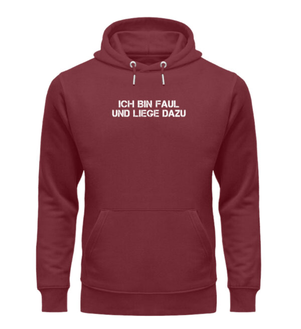 Ich bin faul und liege dazu - Unisex Organic Hoodie-6883