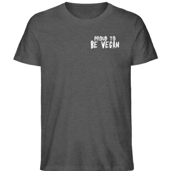 Proud to be Vegan - Herren Organic Melange Shirt-6898