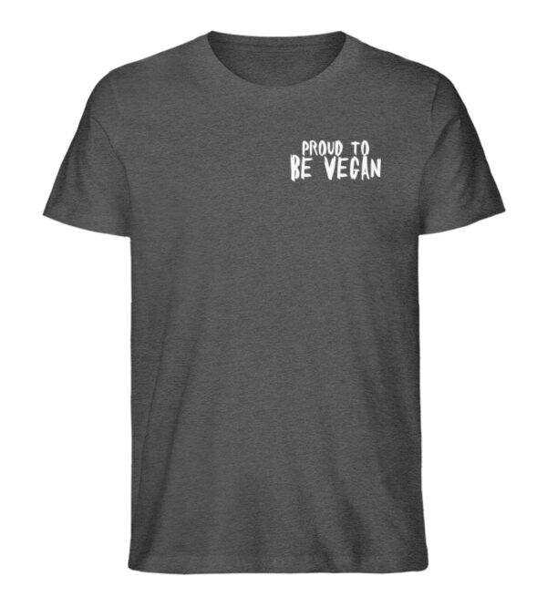 Proud to be Vegan - Herren Organic Melange Shirt-6898